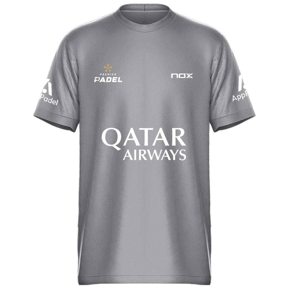 CAMISETA PADEL AGUSTÍN TAPIA GRIS
