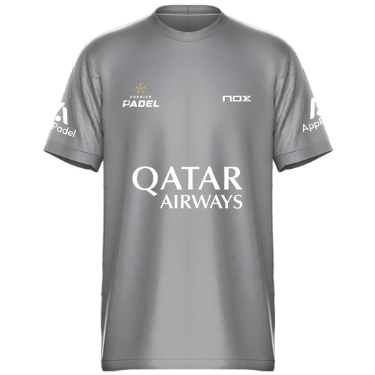 CAMISETA PADEL AGUSTÍN TAPIA GRIS
