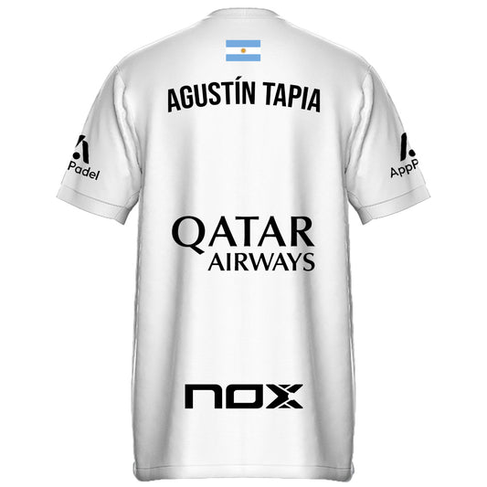 CAMISETA PADEL AGUSTÍN TAPIA BLANCA